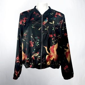 Forever 21 Bird Bomber Jacket